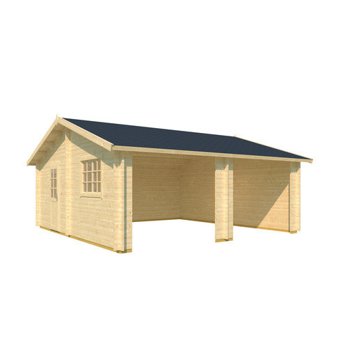 Doppel-Holzgarage Lasita Maja Falkland in Natur, B/T: 575 x 575 cm - Bild 2