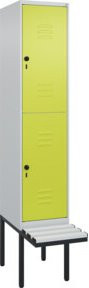 C+P Doppelstock-Spind Classic PLUS Sitzbank mit 1 Abteil und Sicherheits-Drehriegel, B/T/H: 212 x 40 x 81,5 cm - Bild 1