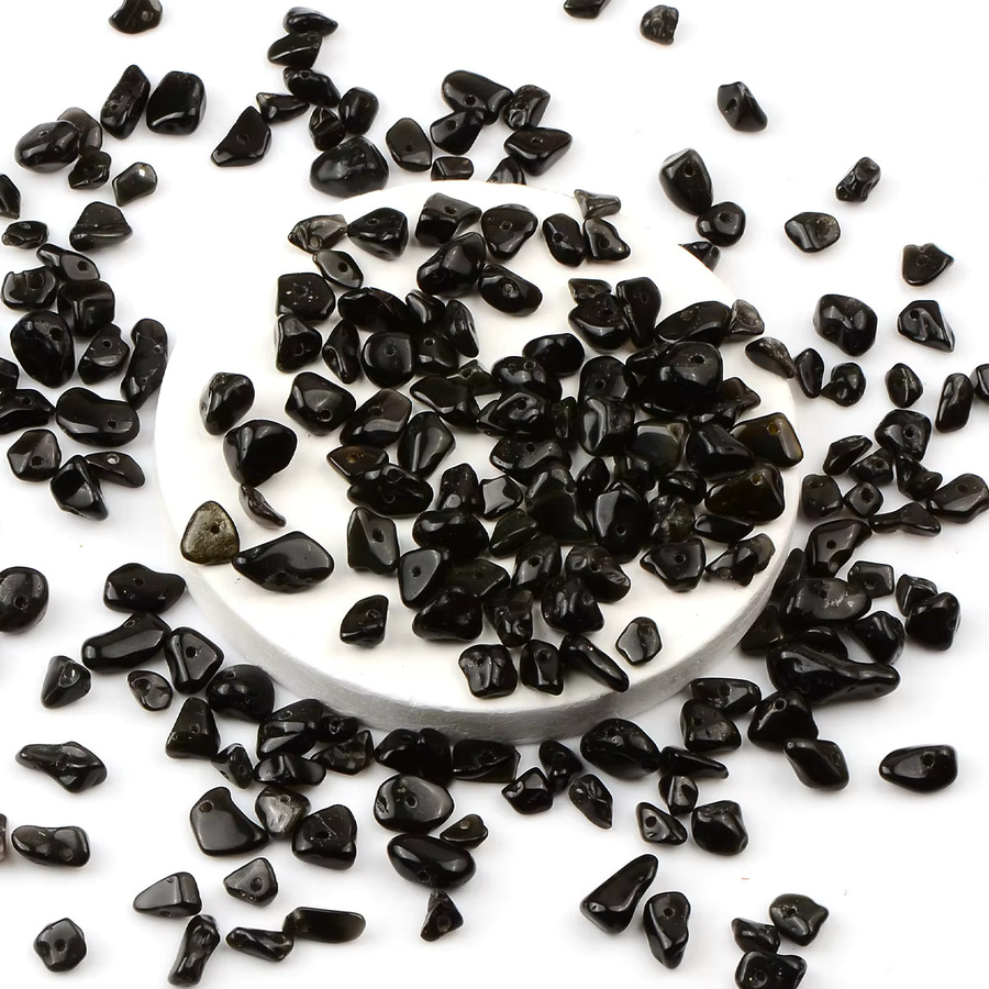 NASSBORO Perlen, Schwarz, 5-8mm - Bild 5
