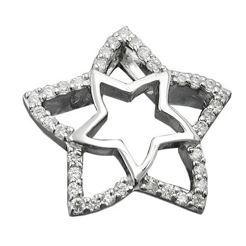SIGO Anhänger Stern, 925 Silber, Zirkonia, Unisex - Bild 1