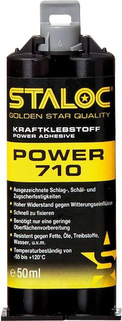 Staloc 2K-Klebstoff Power 710 Milchig Weiß 50 ml mit Mischer - Bild 1