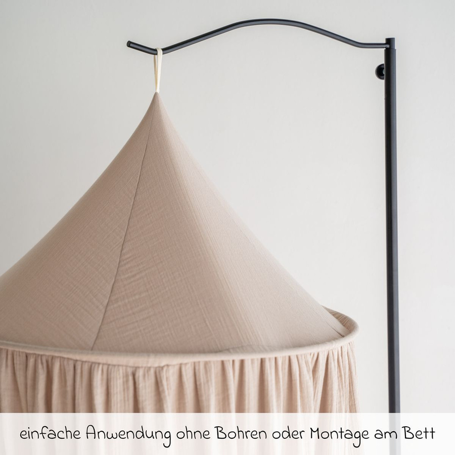 Julius Zöllner Betthimmel-Set mit Himmelstange und Baldachin in Sand/Beige - Bild 2