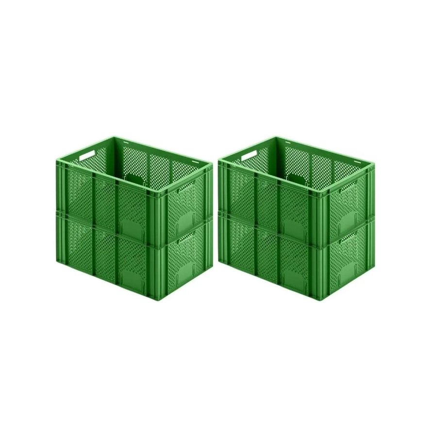 CHEFGASTRO SuperSparSet 4er Pack Eurobehälter Obst- und Gemüsekasten in Grün, H x B x T: 27,4 x 40 x 60 cm, 54 Liter Transportbox - Bild 2