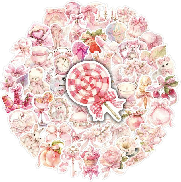 Charile Rosa Märchenhafte Ästhetische Aufkleber, 10-teiliges Set - Bild 1