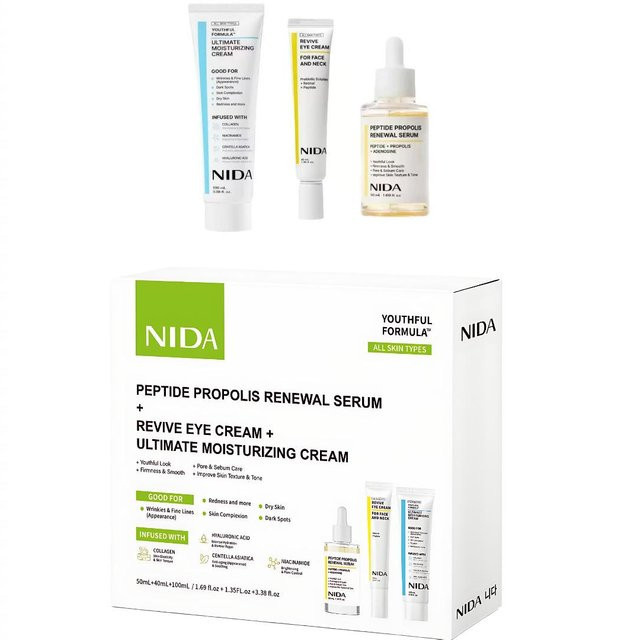 NIDA Revive Augencreme & Peptid-Essenz Feuchtigkeitscreme Set, Unisex - Bild 1