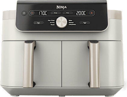 Ninja DualZone XL-Heißluftfritteuse mit 9,5 l Fassungsvermögen und 2 Schubladen, Beige, DZ901EUIV - Bild 1