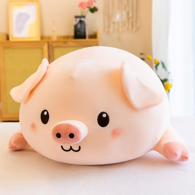Schweinchen Wurfkissen Plüschtier, Rosa, 38cm - Bild 1