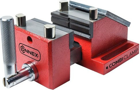 Connex Schraubstock aus SphäroStahlguss in Rot und Grau - Bild 1