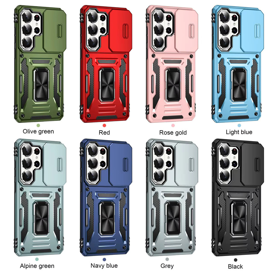 Magnetische Ringhalter-Telefonhülle mit Kamera-Schutz für Samsung Galaxy S26 S25 S24 S23 Ultra S22 Plus S21 FE A17 A07 A56 A36 in Grün oder Blau - Bild 4