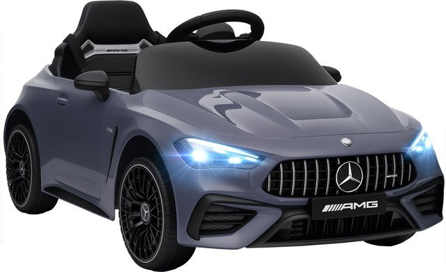 AIYAPLAY Kinder Elektroauto, mit Fernbedienung, Musik, MP3, LED-Leucht, Grau, ab 3 Jahre - Bild 1