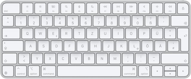 Apple Magic Keyboard Bluetooth Tastatur QWERTZ Weiß/Silber mit USB-C - Bild 1