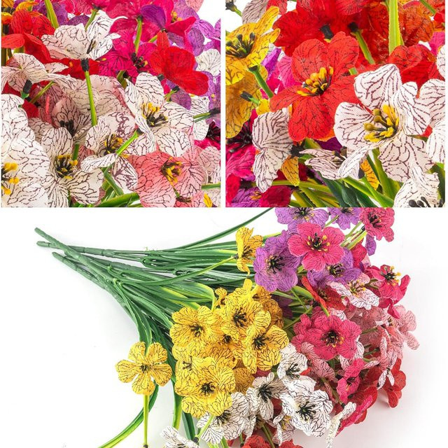 Künstliche Wasserpflanzen aus Kunststoff in Grün und Violett für Garten, Hochzeit und Heimdekoration - Bild 1