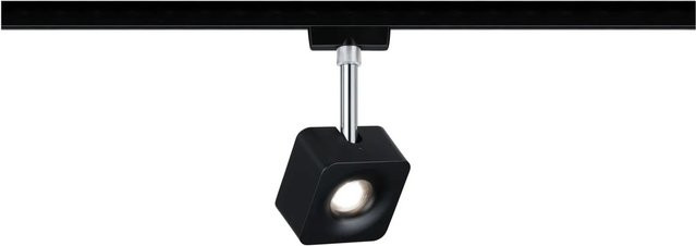 Paulmann URail LED-Spot Cube Hochvolt-Schienensystem-Leuchte, 8 W, Schwarz matt/Chrom, 4000K, dimmbar - Bild 1