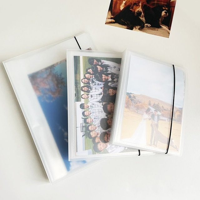 Yoofun Fotoalbum mit 40 Taschen für Fotos und Karten, transparentes Aufbewahrungsbuch aus Kunststoff - Bild 1