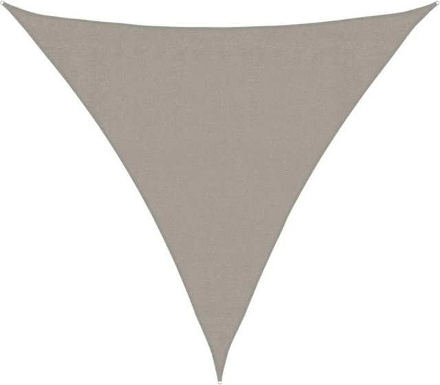 Furnicato Sonnensegel Dreieckig aus HDPE in Hellgrau, B/T/H: 3 x 3 x 3 m - Bild 1