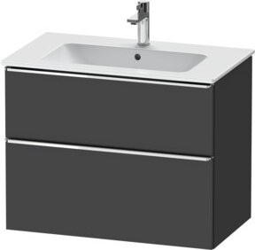 Duravit Waschtischunterschrank D-Neo in Grau Matt mit 1 Schublade und 1 Auszug, Wandmontage, B/H/T: 81 x 62,5 x 46,2 cm - Bild 1