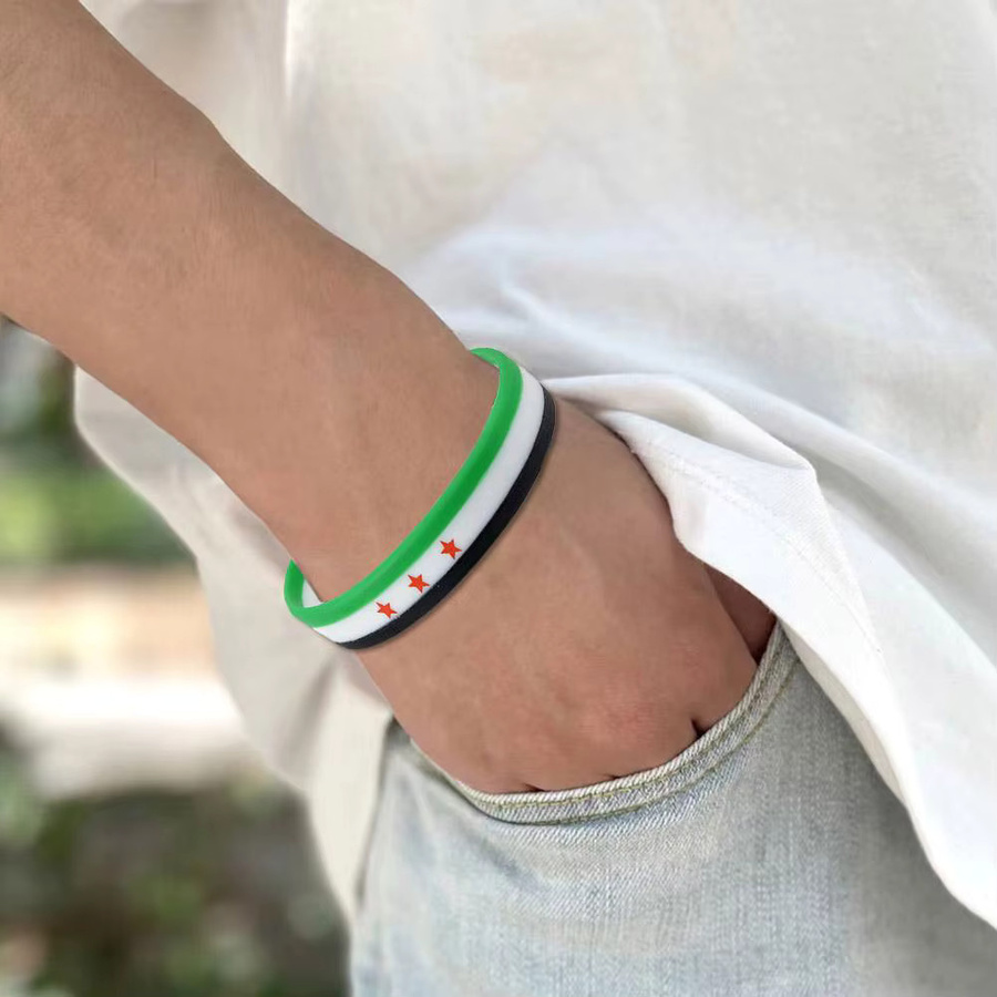 genenic Armband Silikon, Syrien Flagge, Bunt, Unisex - Bild 4