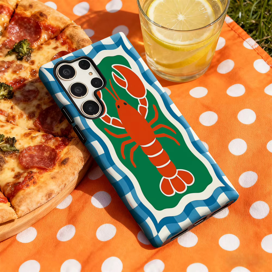 Gingham Hummer Handyhülle für Samsung Galaxy S25 Ultra, S24 und S23 Ultra Plus mit glänzender doppellagiger Rückseite in Multicolour - Bild 4