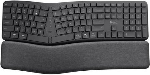 Trust Keyra ERGO Wireless Multi Keyboard Ergonomische Bluetooth Tastatur QWERTZ Deutsch Schwarz - Bild 1