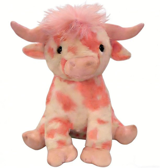 Yiran toy Rosa Hochlandkuh Plüschtier, Kuscheltier, ab 14 Jahren - Bild 1