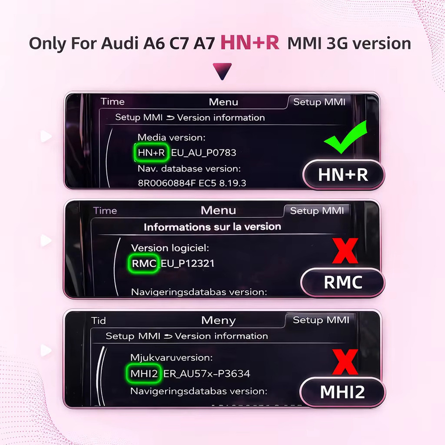 AUTOABC Wireless CarPlay und Android Auto Interface Modul für Audi A6 A7 mit HN+R System, Mirror Link und Bluetooth - Bild 2
