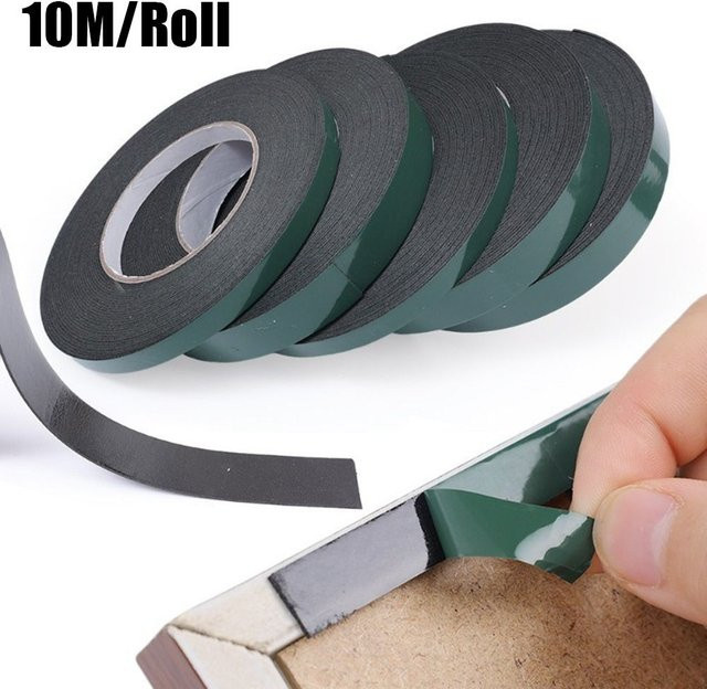 Multifunktionales doppelseitiges PE-Schaum Klebeband in Schwarz und Grün, Breite: 20 mm, Länge: 10 m - Bild 1