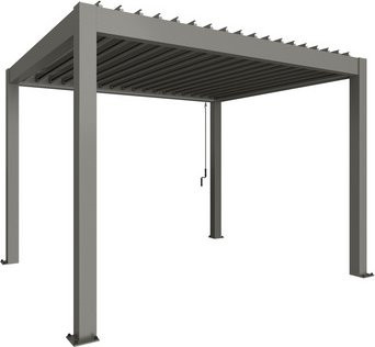 Biohort Pergola mit Lamellendach in Quarzgrau-Metallic, B/H/T: 367,5 x 255 x 312 cm - Bild 1