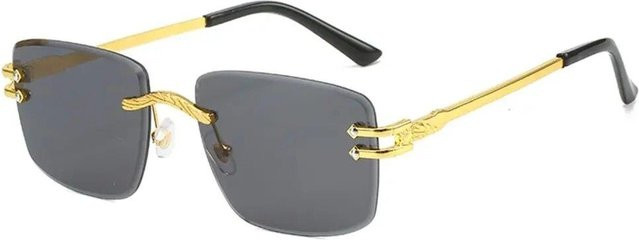 Binchi Outdoor Equipment Sonnenbrille, randlos, quadratisch, Metall, beige, Unisex - Bild 1