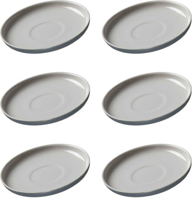 Ritzenhoff & Breker Espressountertassen Jasper Set 6er Weiß Keramik Durchmesser: 10,5 cm - Bild 1
