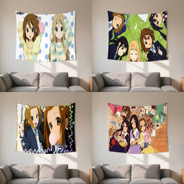 K-K-ON Wandteppich mit Fotodruck im Portrait-Stil, Mehrfarbig, Rechteckig - Bild 1