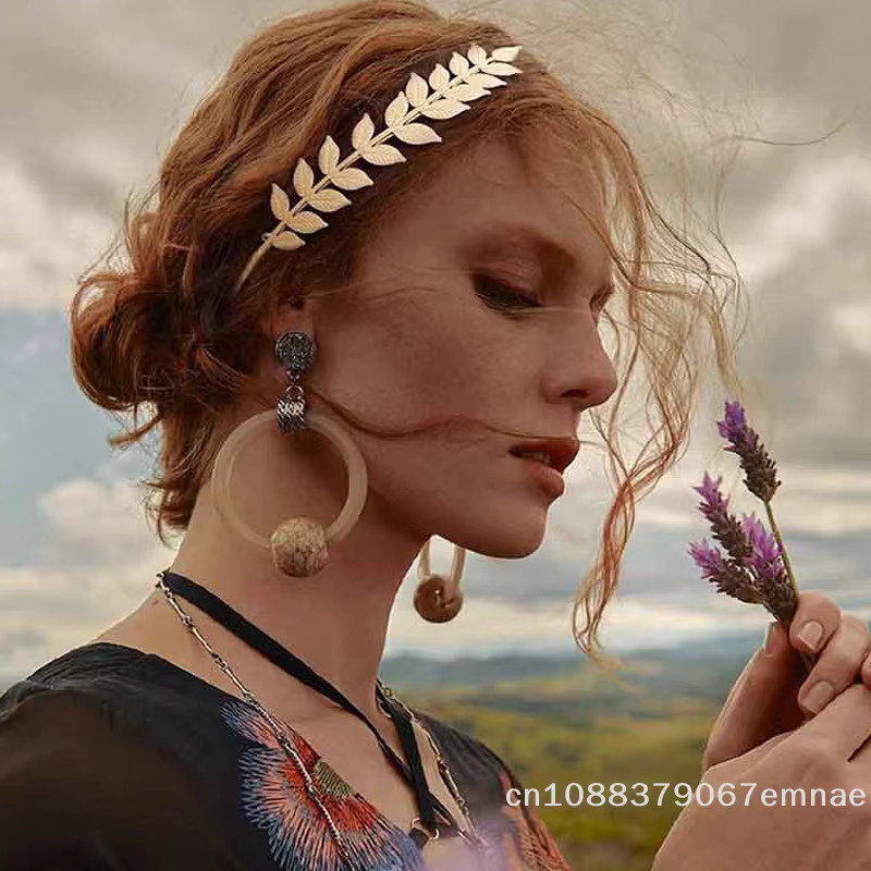 ZYAS Goldblatt-Stirnband, Krone Tiara, Haarreif - Bild 3