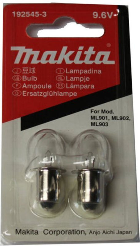 Makita Glühlampe 9,6V Ersatzlampe Set 2 Stück transparent - Bild 2
