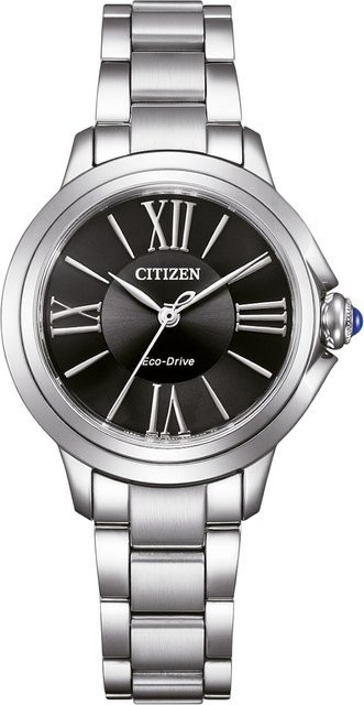 Citizen Armbanduhr, Solar, Edelstahl, Schwarz, 30 mm, Damen - Bild 1