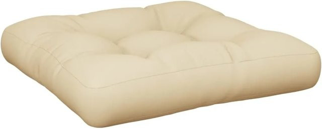 vidaXL Palettenkissen Beige aus Polyester, B/T/H: 60 x 60 x 12 cm, UV-beständig und wasserabweisend - Bild 1