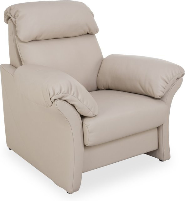 Sessel Rolf Weber SALLGAST aus Leder in Beige mit Armlehnen und Cold Foam Polsterung - Bild 1
