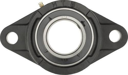 HTB UCFL 204 Flanschlager aus Grauguss mit Bohrungs-Ø 20mm und Lochabstand 90mm in Schwarz - Bild 1