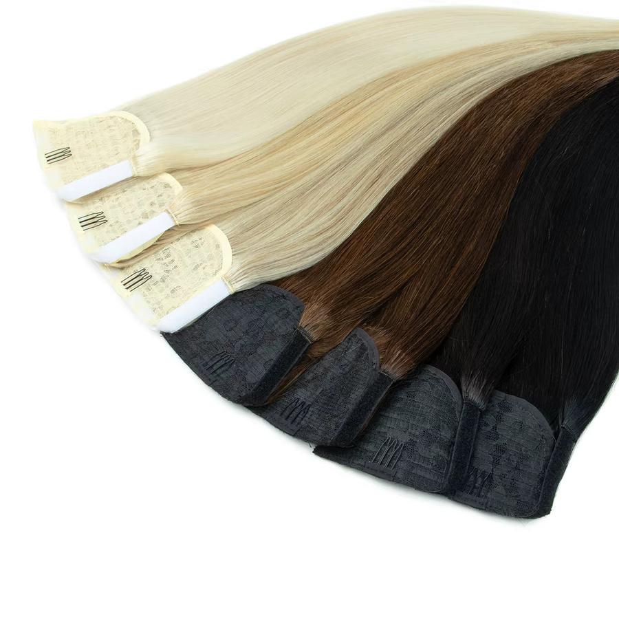 MRS HAIR Echthaar-Clip-in-Pferdeschwanz, 60Blond, 12-22 Zoll, Unisex - Bild 3