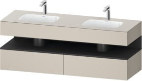 Duravit Einbauwaschtisch-Möbel-Set Qatego in Grau, B/T/H: 160 x 55 x 60 cm - Bild 1