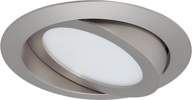 Briloner LED-Einbauleuchten 3er-Set Nickel Matt, schwenkbar, rund, H: 3,4 cm, Ø: 14 cm - Bild 1