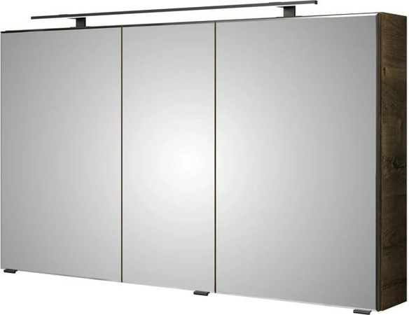 Pelipal Spiegelschrank Quantum 07 Eiche Ribbeck Quer mit LED-Beleuchtung, Sensor-Schalter und Steckdose, B/H/T: 120 x 45 x 30 cm