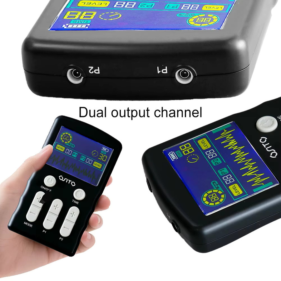 Raiuleko EMS Elektrischer Muskelstimulator mit 25 Modi, TENS Massagegerät für die Ganzkörperentspannung, wiederaufladbar, Blau/Schwarz - Bild 2
