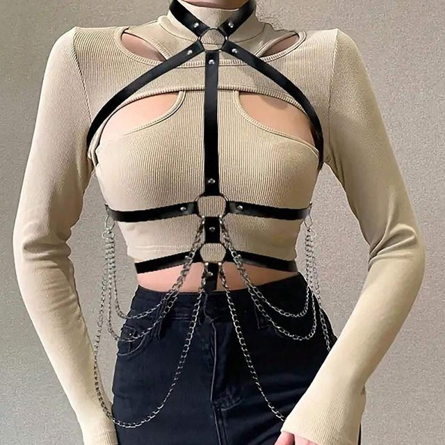YIRAN Gürtel Leder, Damen, grau - Bild 1
