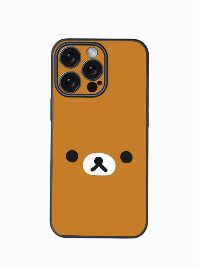 Rilakkuma Handyhülle für Apple iPhone 12 bis 17 Pro Max Plus in Schwarz mit Cartoon-Design - Bild 2