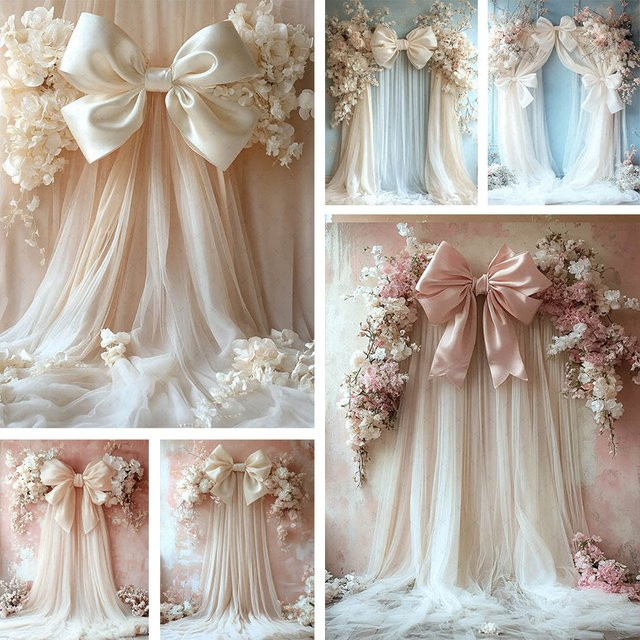 Mehofond Fotografie Hintergrund mit Blumen-Vorhang für Porträts, Hochzeiten und Geburtstage - Bild 1