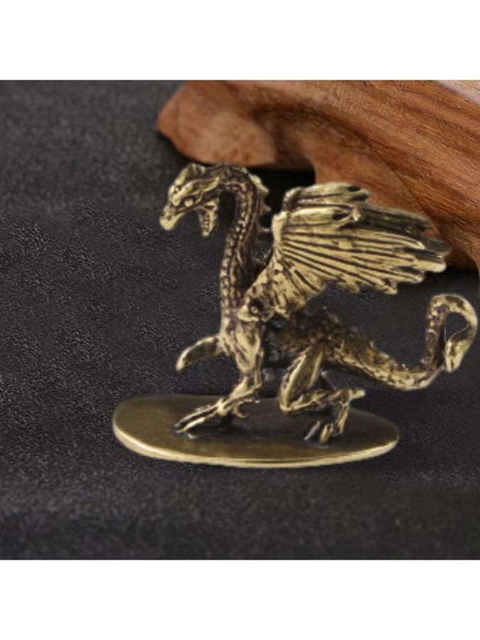 Kesoto Messing-Drachen-Ornament als Teehaustier und Desktop-Dekoration - Bild 4
