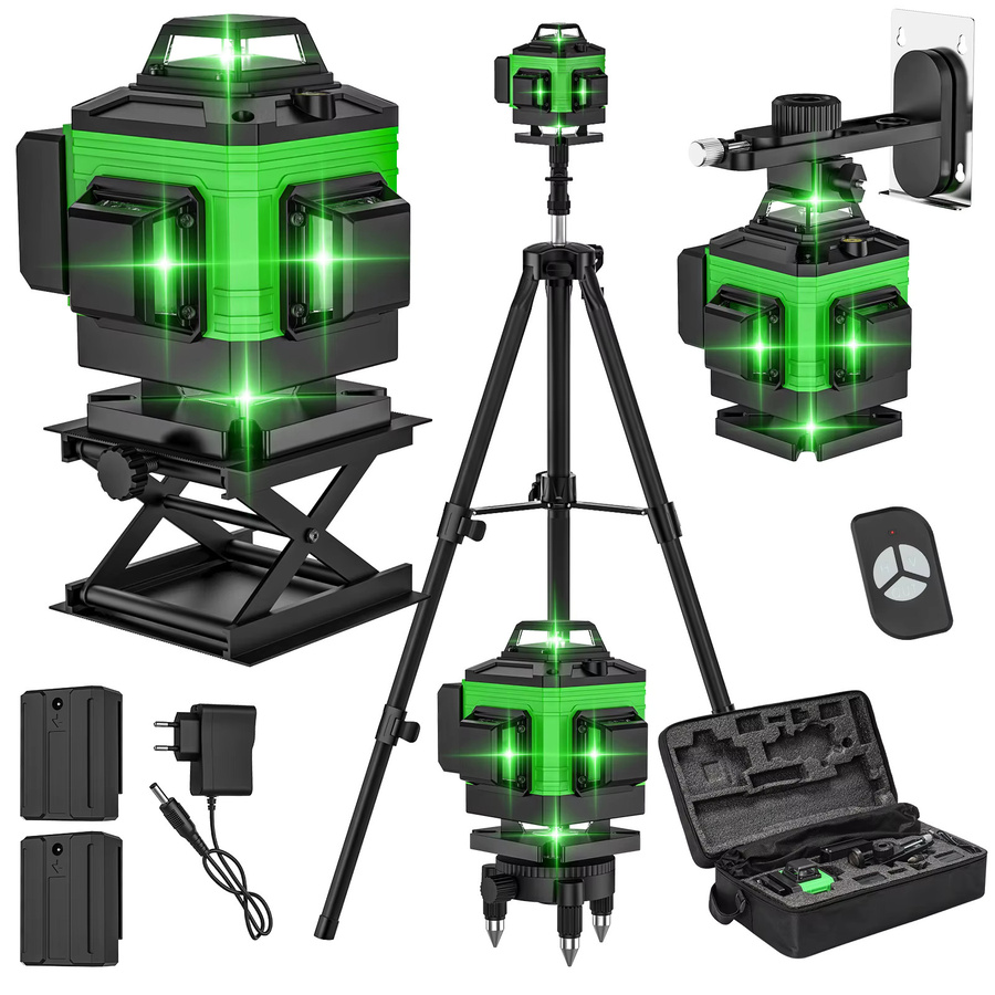 Betuyoo 16-Linien 4D Laser-Nivelliergerät mit grünem Laser, selbstnivellierend, 360 Grad, wiederaufladbar - Bild 3