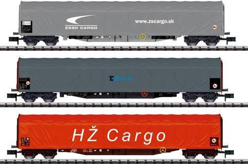 MiniTrix 15116 N Schiebeplanenwagen-Set der ZSSK Cargo - Bild 1