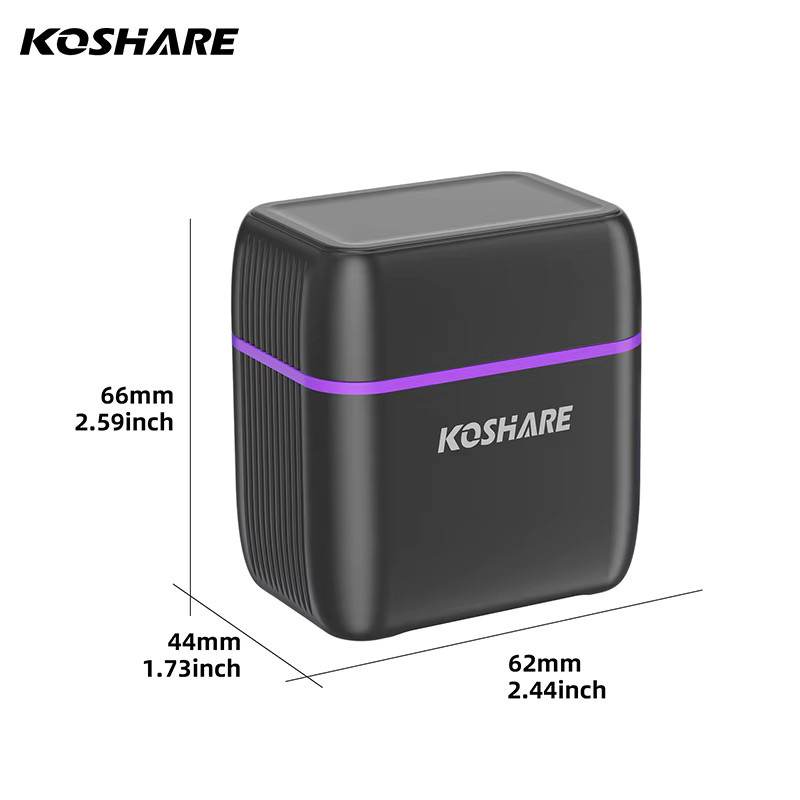 KOSHARE 8-Slot LED Smart Lithium-Batterieladegerät für 1,5V AAA 1100mWh Li-Ionen-Akkus in Schwarz - Bild 4