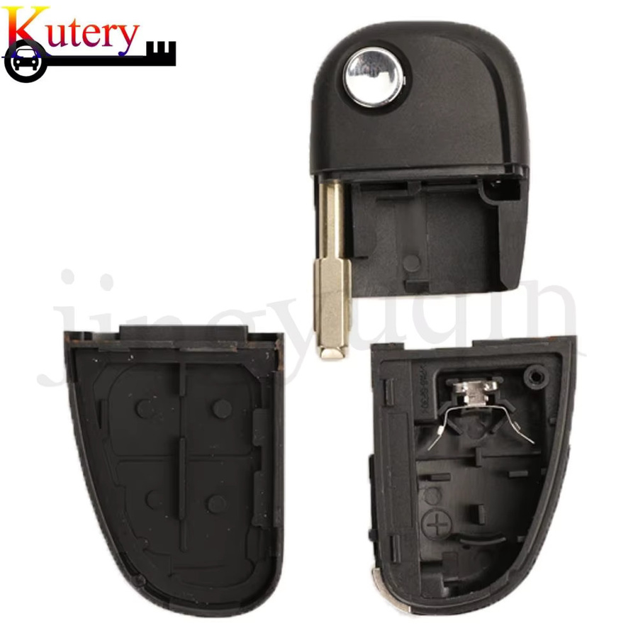 Jingyuqin Smart Auto Schlüssel Klapp Fernbedienung mit 4D60 Chip 315/433 MHz für Jaguar X-Type S-Type 1999-2009 XJ XJR 2002-2008 in Schwarz - Bild 3
