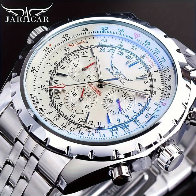 FORSINING Armbanduhr, mechanisch, Edelstahl, Weiß, Herren - Bild 1